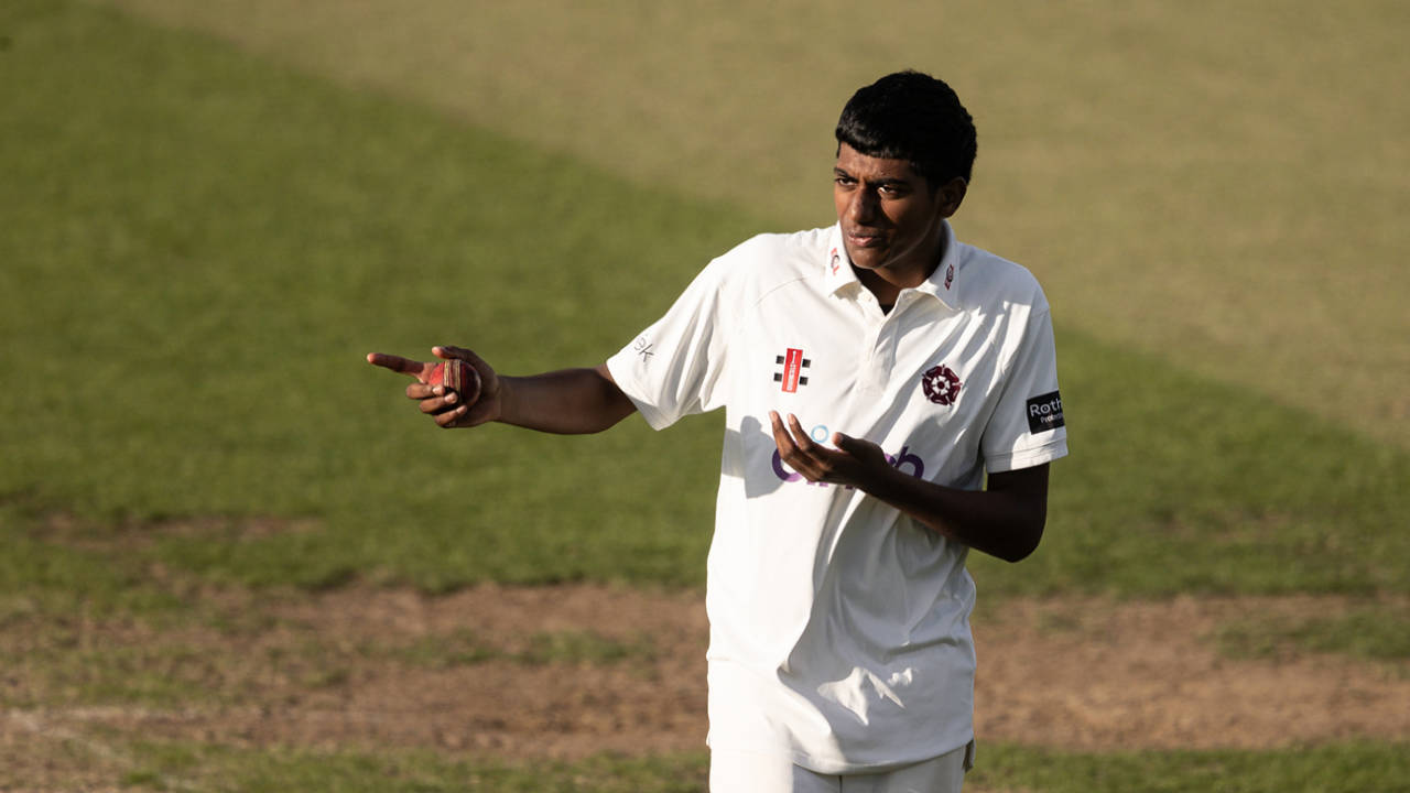 Teenager Nirvan Ramesh was playing his third first-class game, Northamptonshire vs Leicestershire, County Championship, Wantage Road, September 24, 2025
