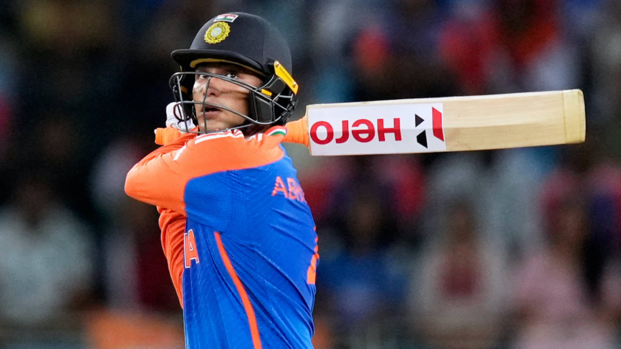 Abhishek Sharma hit seven fours and two sixes in the powerplay, India vs Sri Lanka, Men's T20 Asia Cup, Dubai, September 26, 2025