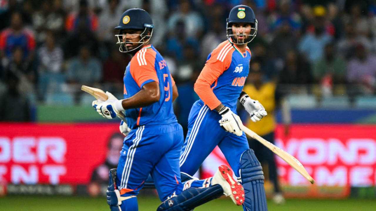 Tilak Varma and Sanju Samson added the second fifty partnership of the innings, India vs Sri Lanka, Men's T20 Asia Cup, Dubai, September 26, 2025