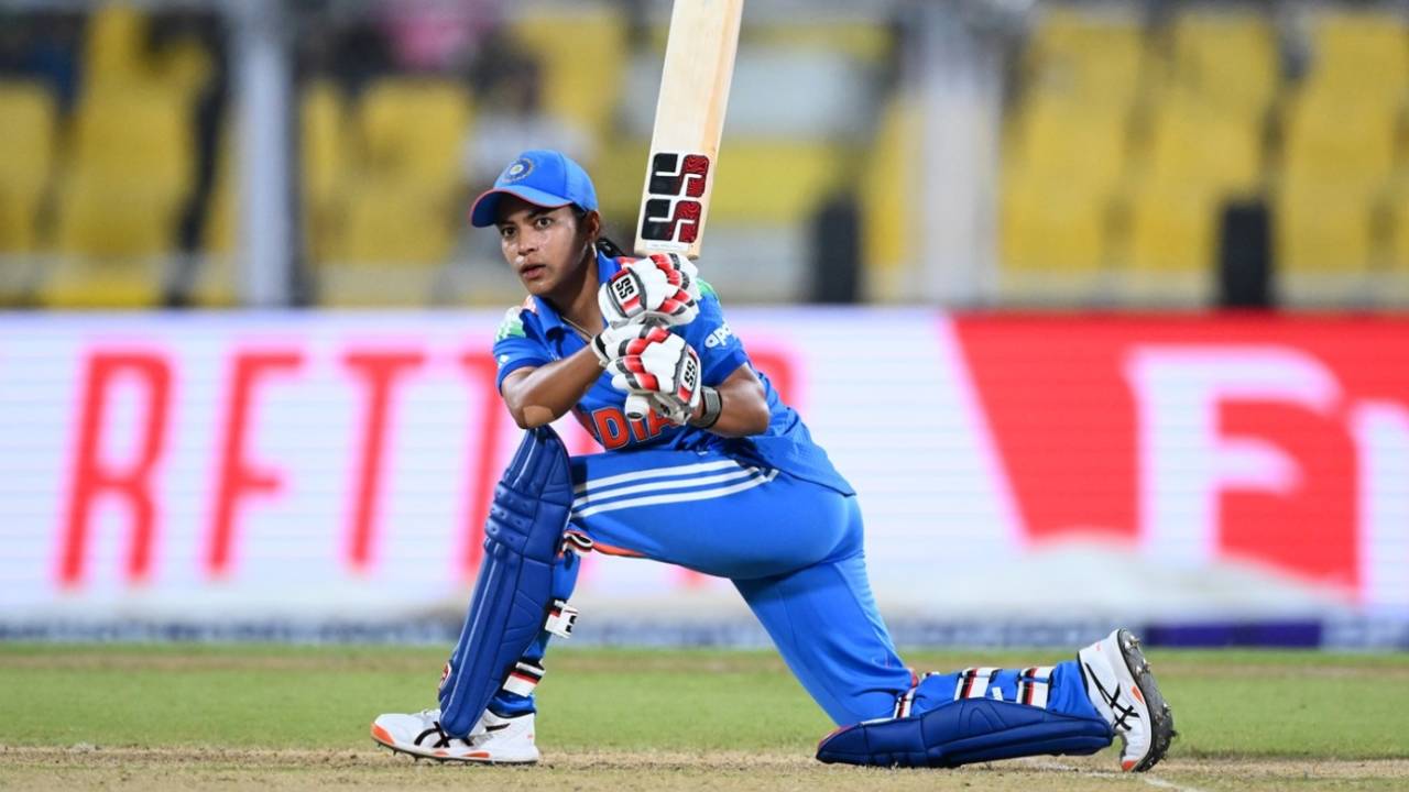Amanjot Kaur notched up a 45-ball fifty to lift India, India vs Sri Lanka, Women's ODI World Cup, Guwahati, September 30, 2025
