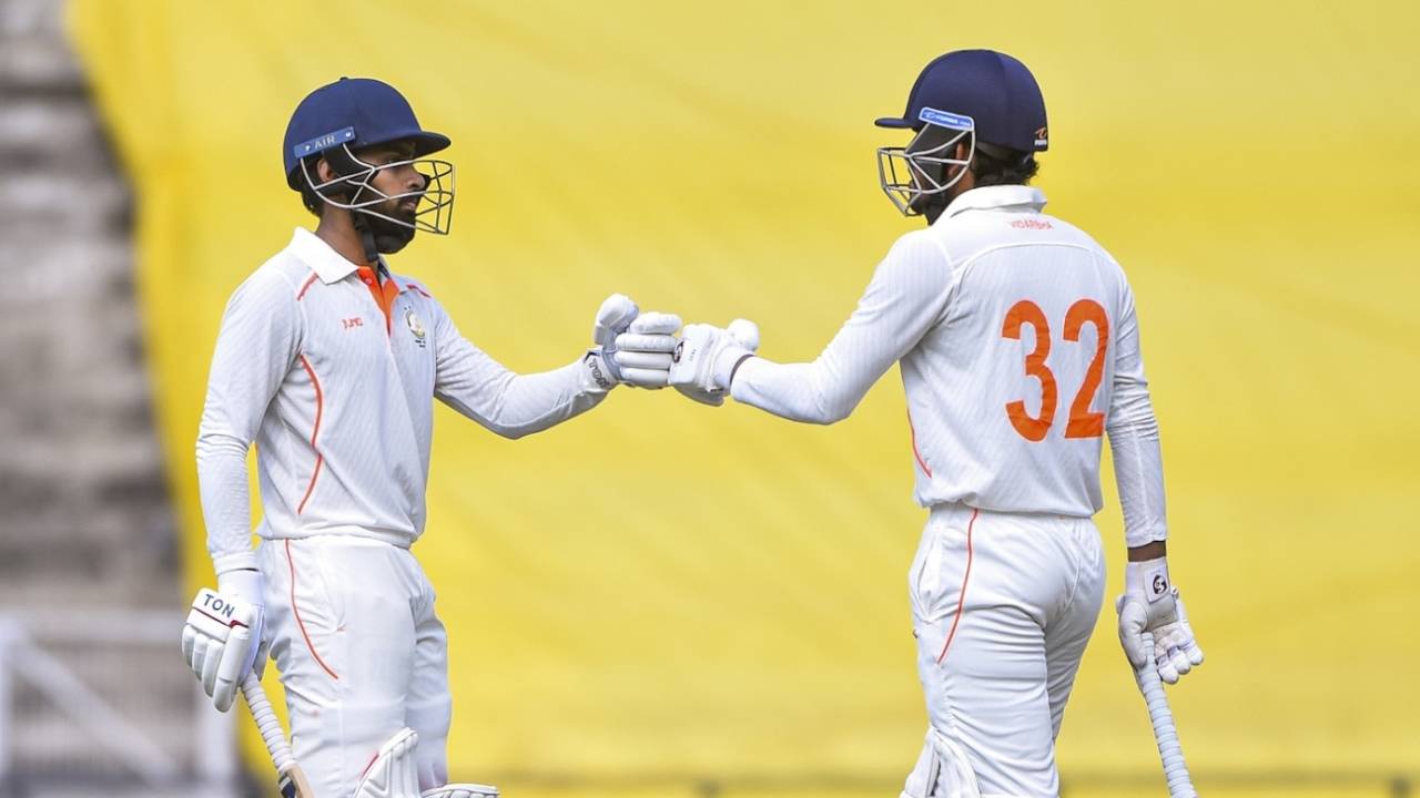 Atharva Taide (L) and Yash Rathod added a century stand, Vidarbha vs Rest of India, Irani Cup, 1st day, Nagpur, October 1, 2025