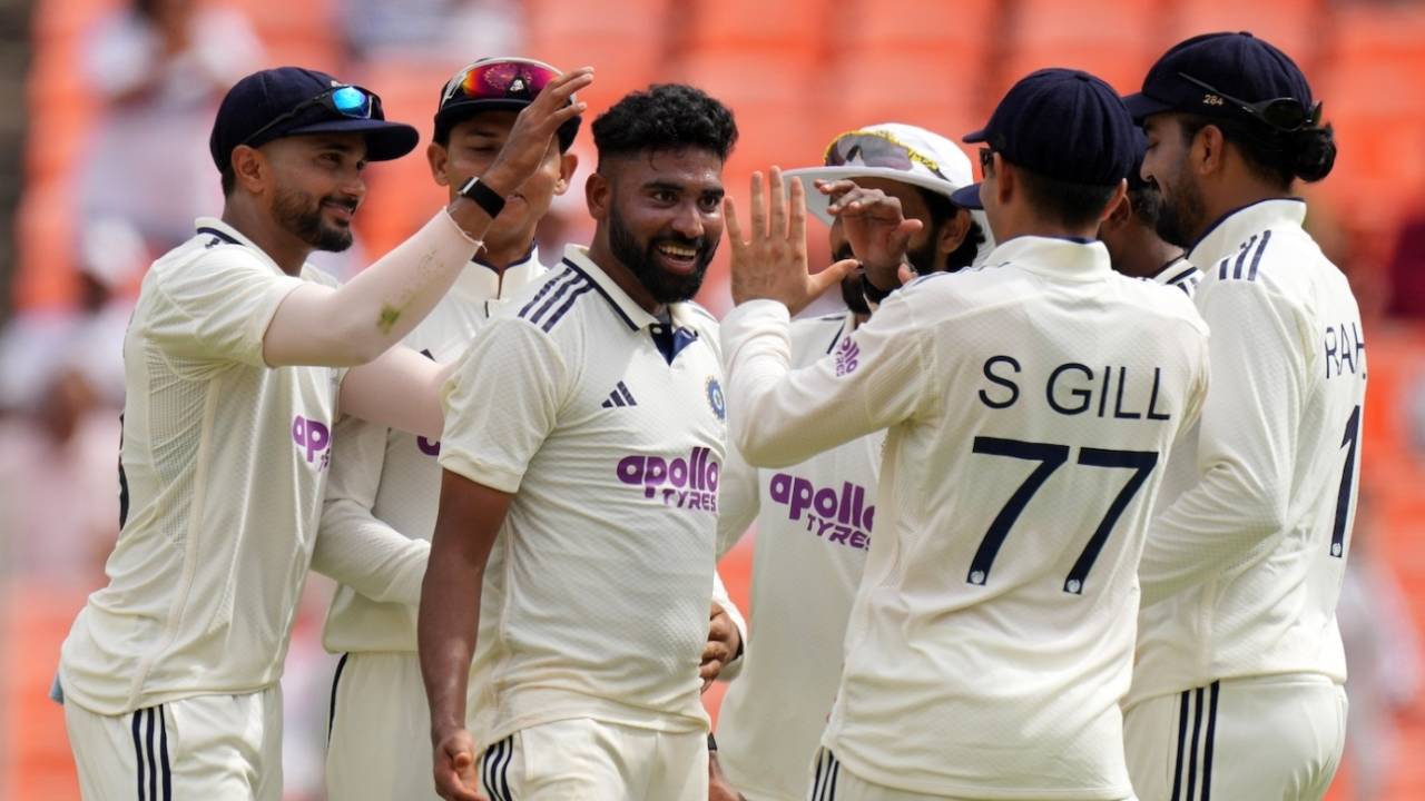 Mohammed Siraj had a lot to smile about, India vs West Indies, 1st Test, Ahmedabad, 1st day, October 2, 2025