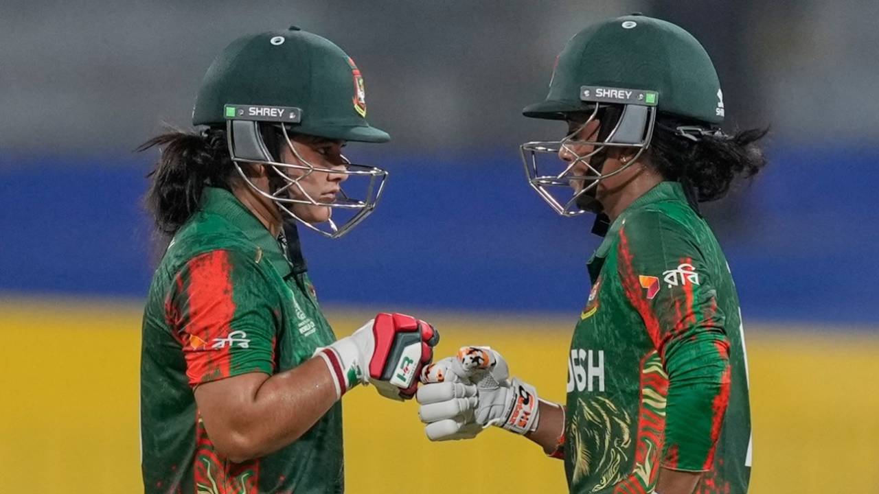 Rubya Haider and Nigar Sultana added 62 for the third wicket, Bangladesh vs Pakistan, Women's ODI World Cup, Colombo, October 2, 2025