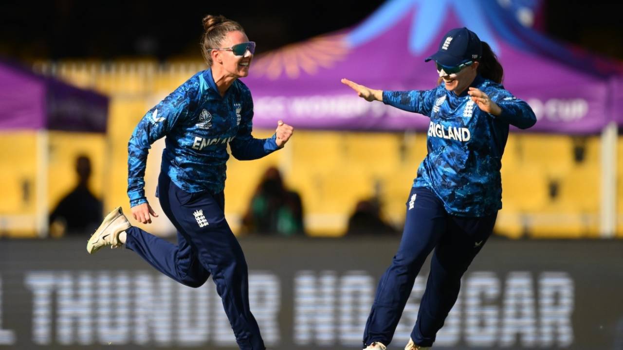 Linsey Smith removed Laura Wolvaardt in the first over, England vs South Africa, Women's ODI World Cup, Guwahati, October 3, 2025