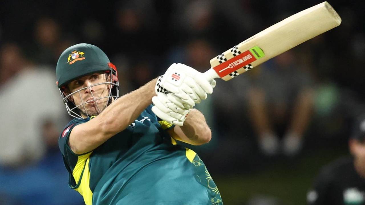 Mitchell Marsh pulls with power, New Zealand vs Australia, 3rd T20I, Mount Maunganui, October 4, 2025