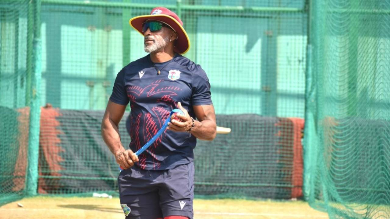 Floyd Reifer at West Indies' training session, Delhi, October 9, 2025