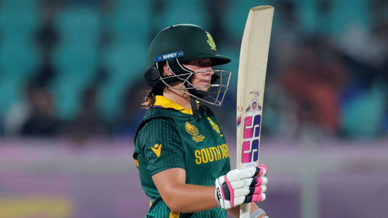 Nadine de Klerk celebrates her half-century, India vs South Africa, Women's ODI World Cup, Visakhapatnam, October 9, 2025