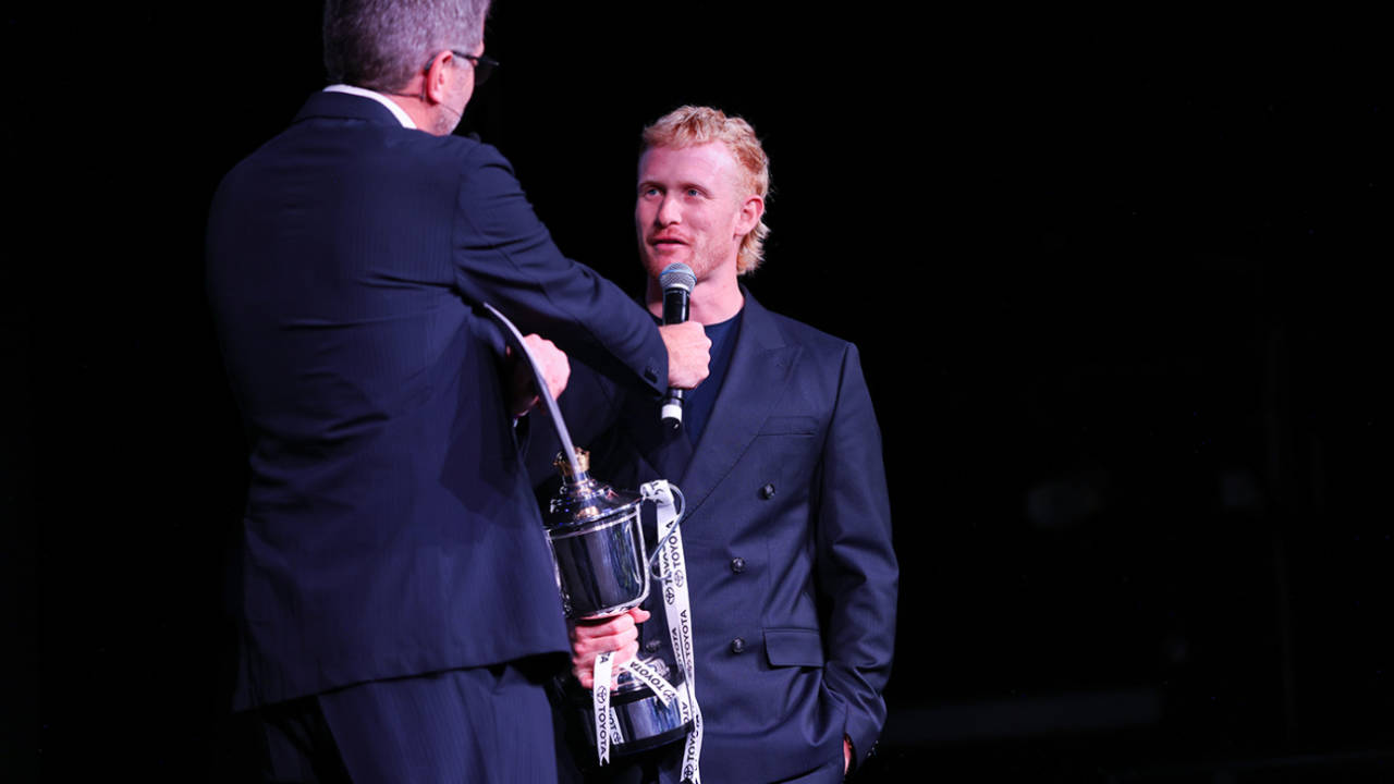 Jordan Cox was named PCA Men's Player of the Year, PCA Awards, November 9, 2025