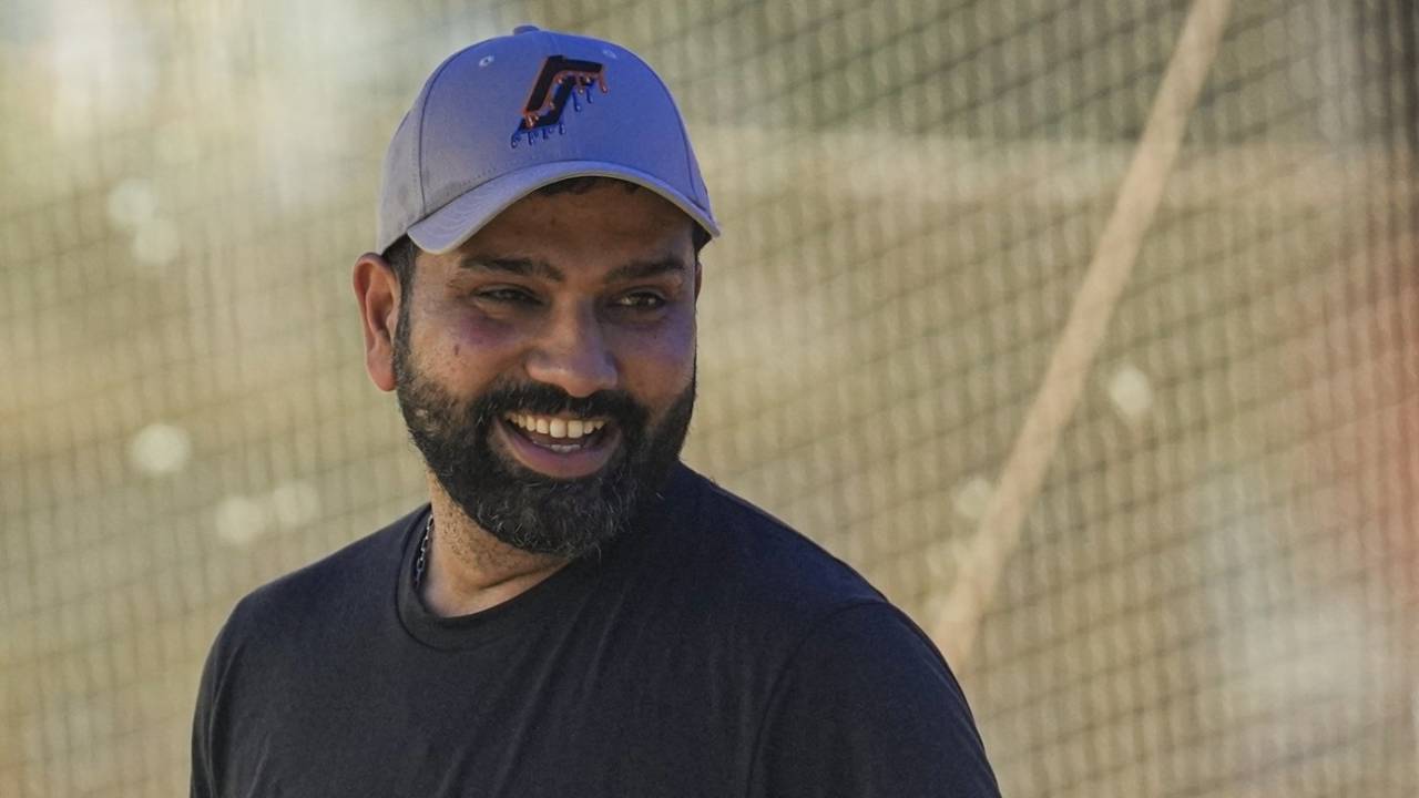 Rohit Sharma is all smiles during a training session at Shivaji Park, Mumbai, October 10, 2025
