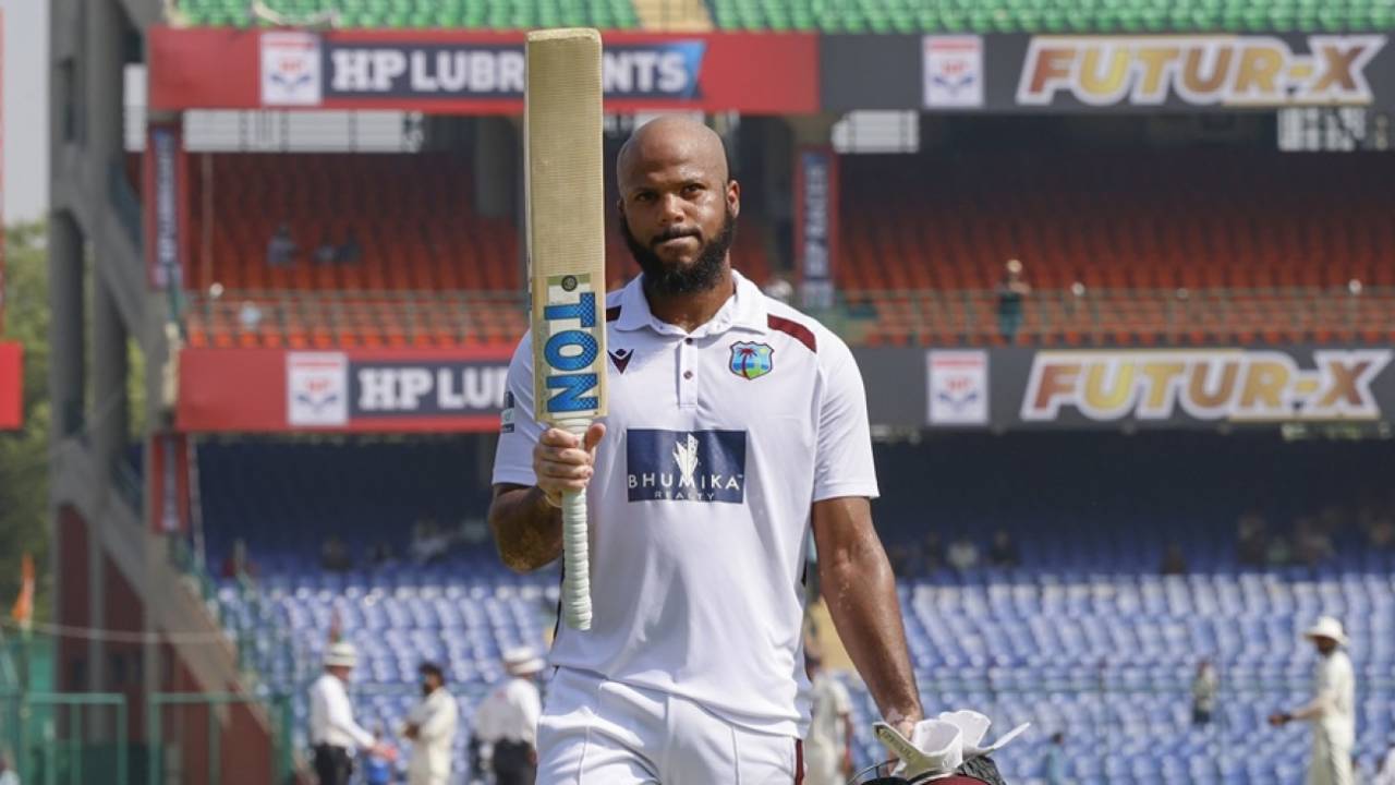 John Campbell walks back after falling for 115, India vs West Indies, 2nd Test, Delhi, 4th Day, October 13, 2025
