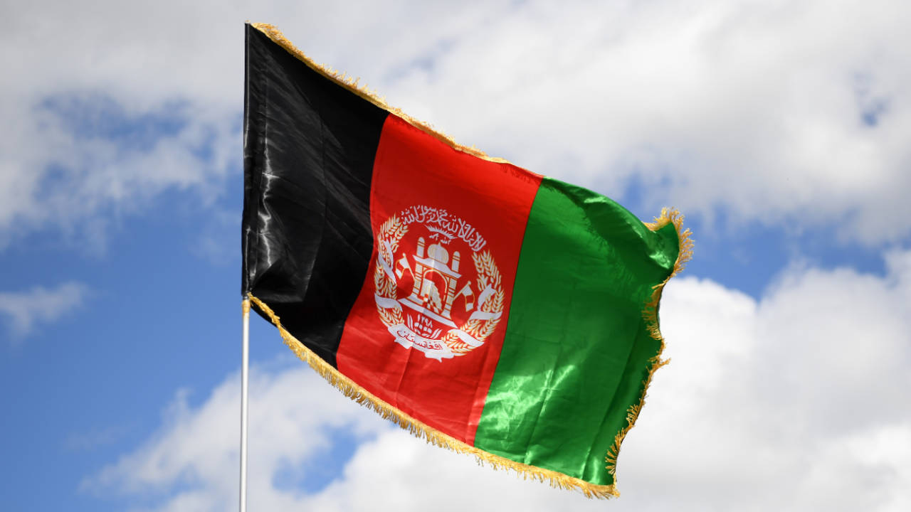 Afghanistan flag during the 2019 World Cup, June 8, 2019