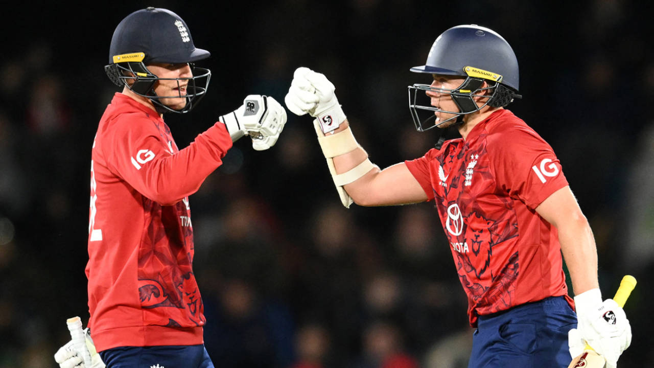 Sam Curran and Brydon Carse punch gloves, New Zealand vs England, 1st Men's T20I, Hagley Oval, Christchurch, October 18, 2025