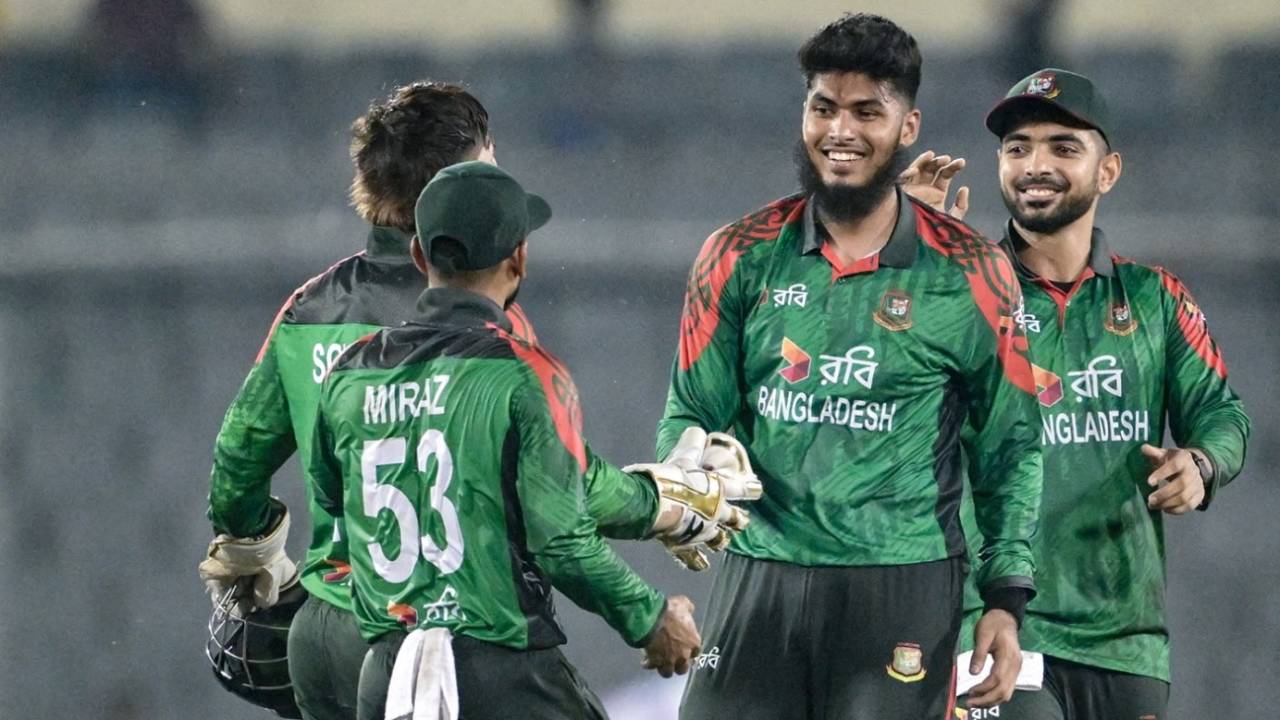 Rishad Hossain became the first Bangladesh legspinner to take a five-for, Bangladesh vs West Indies, 1st ODI, Dhaka, October 18, 2025