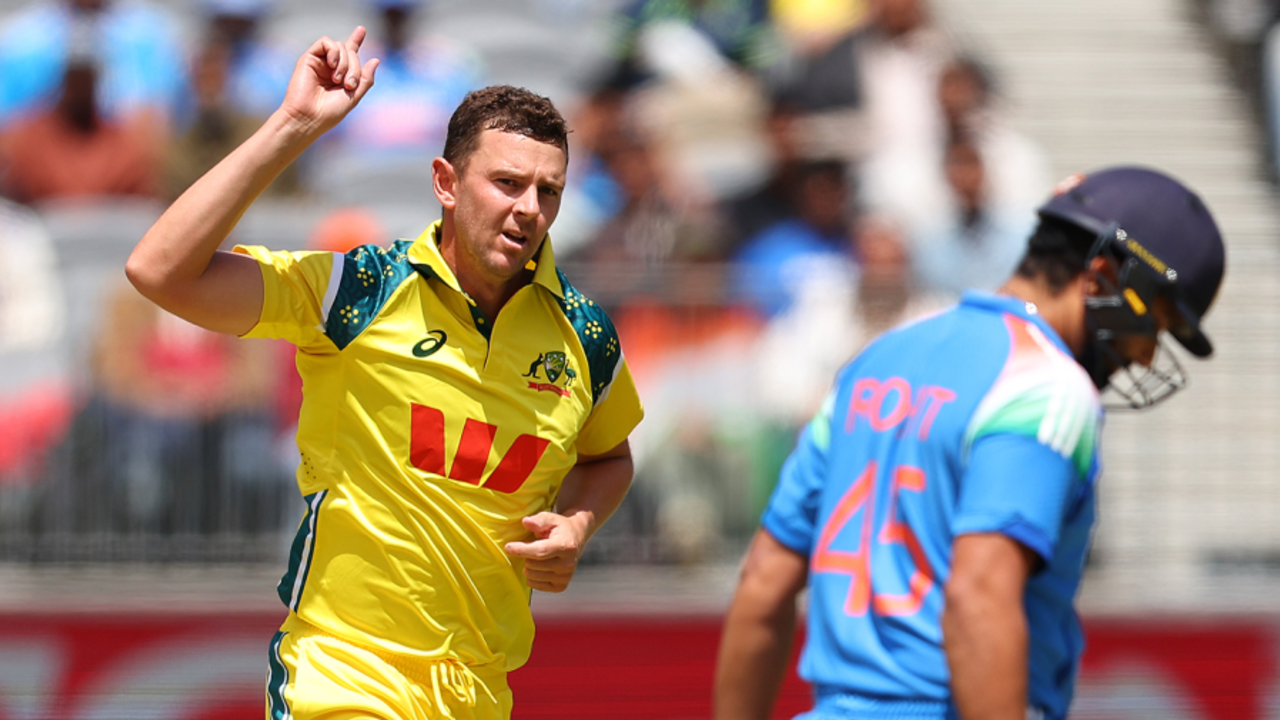 Josh Hazlewood struck early to remove Rohit Sharma, Australia vs India, 1st ODI, Perth, October 19, 2025