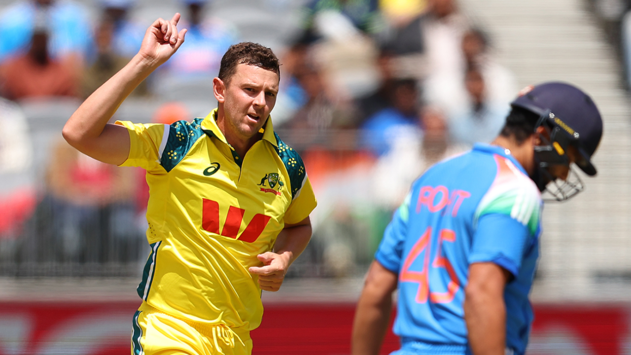 Josh Hazlewood struck early to remove Rohit Sharma, Australia vs India, 1st ODI, Perth, October 19, 2025