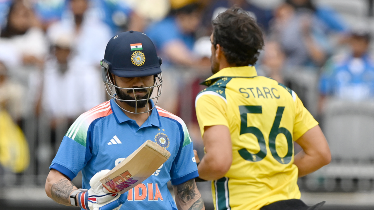 Mitchell Starc removed Virat Kohli for a duck, Australia vs India, 1st ODI, Perth, October 19, 2025