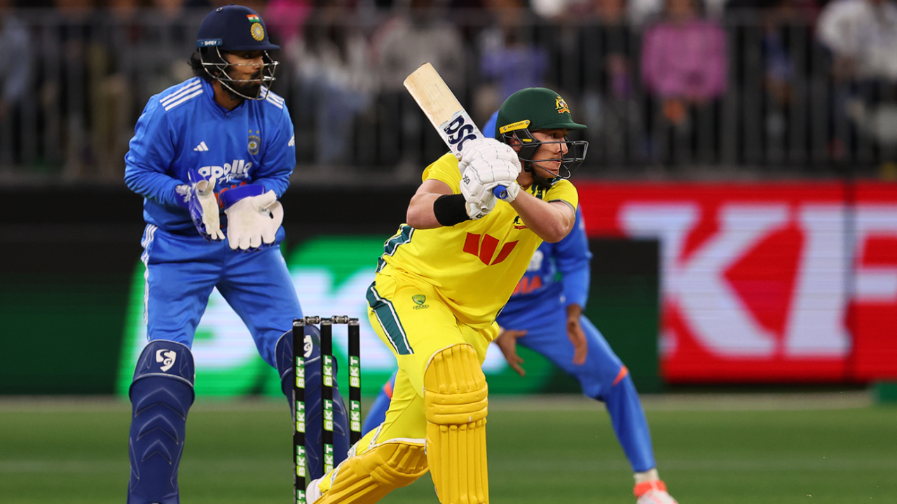 Matt Renshaw finished unbeaten in his first ODI innings, Australia vs India, 1st ODI, Perth, October 19, 2025