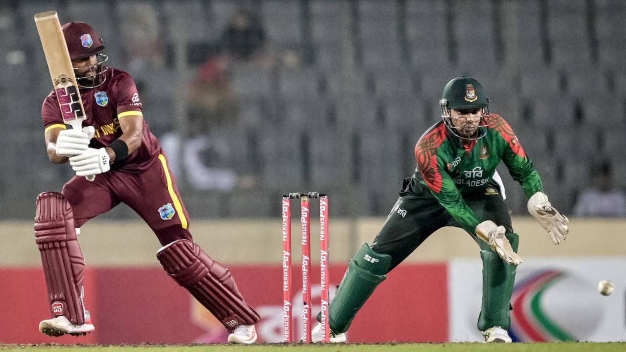 Shai Hope goes leg side, Bangladesh vs West Indies, 1st ODI, Dhaka, October 18, 2025