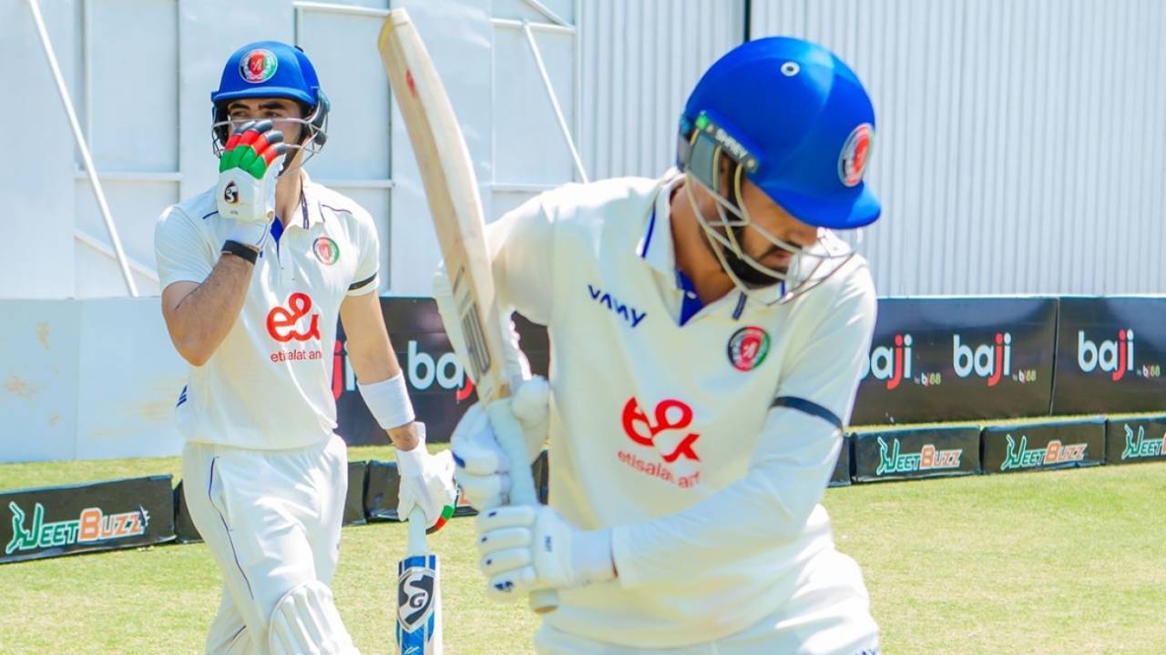 Afghanistan openers Abdul Malik and Ibrahim Zadran, Zimbabwe vs Afghanistan, only Test, Harare, 1st day, October 20, 2025