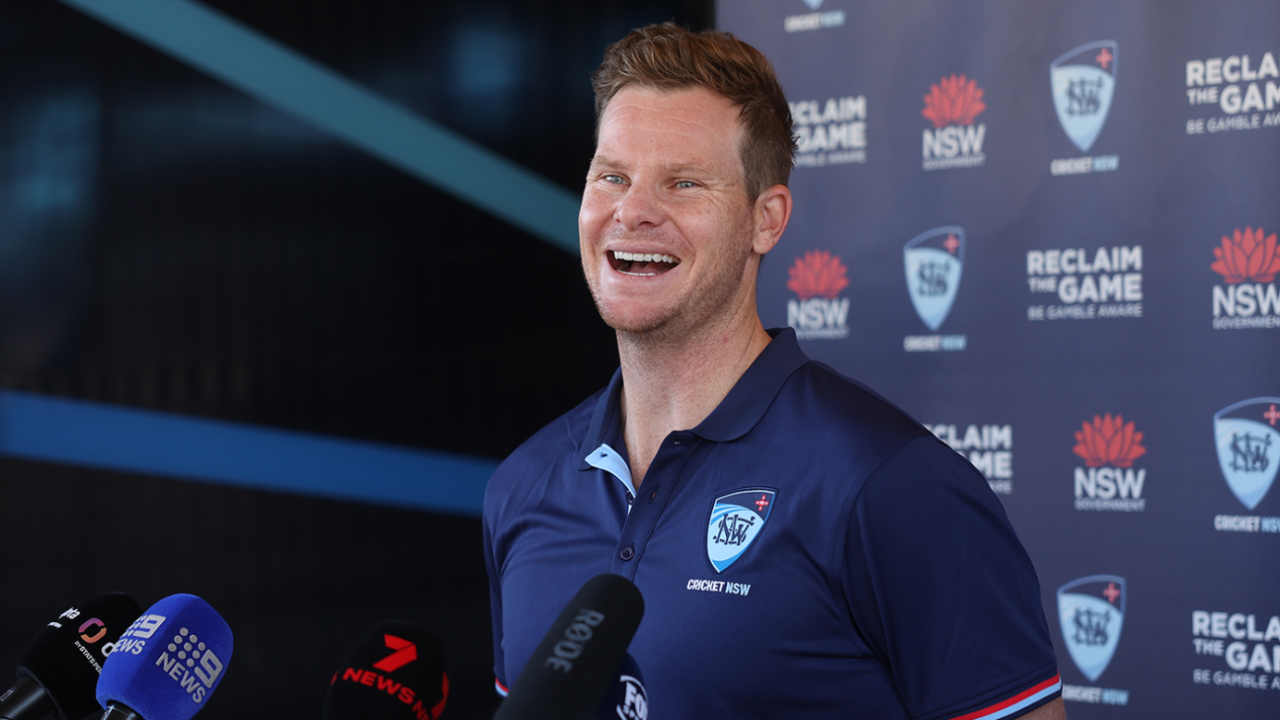 Steven Smith speaks to reporters as he ramps up his Ashes preparation, Sydney, October 21, 2025