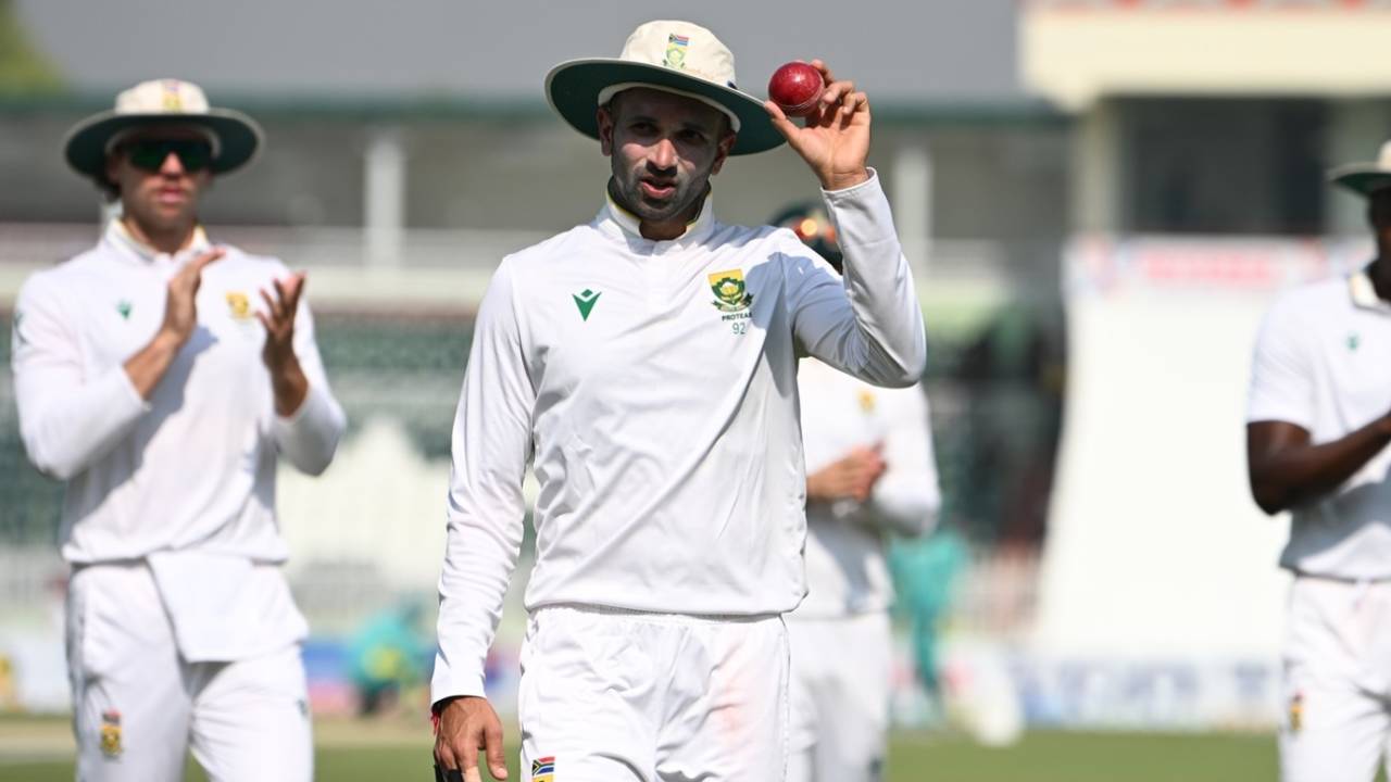 Keshav Maharaj now has the best bowling figures for a South African in Pakistan, Pakistan vs South Africa, 2nd Test, Rawalpindi, 2nd day, October 21, 2025