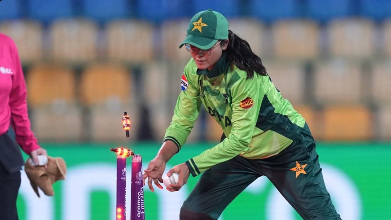 Rameen Shamim's alertness brought about a run-out, Pakistan vs South Africa, ICC Women's ODI World Cup, Colombo, October 21, 2025