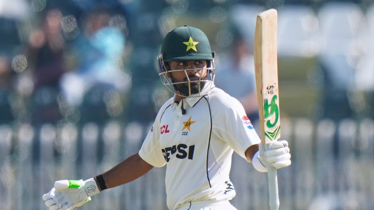 Babar Azam notched up a half-century on the fourth morning but fell soon after, Pakistan vs South Africa, 2nd Test, Rawalpindi, 4th day, October 23, 2025