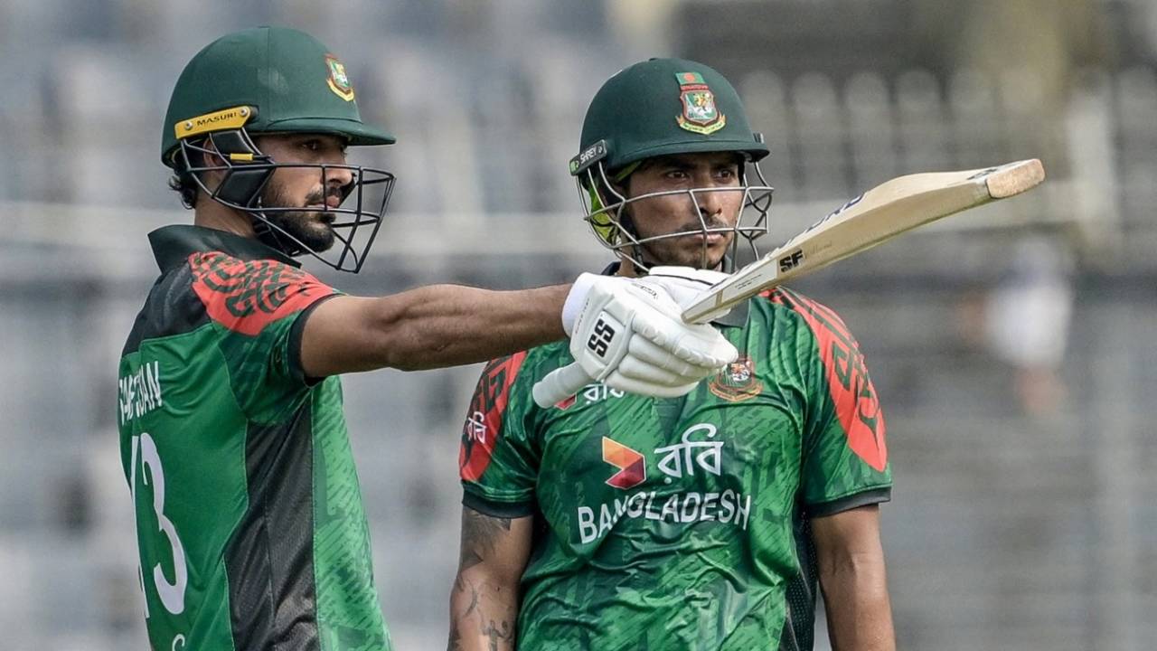 Saif Hassan and Soumya Sarkar put on 176 runs for the first wicket, Bangladesh vs West Indies, 3rd ODI, Dhaka, October 23, 2025