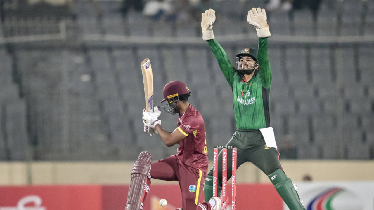Nurul Hasan appeals for Ackeem Auguste's wicket, Bangladesh vs West Indies, 3rd ODI, Dhaka, October 23, 2025