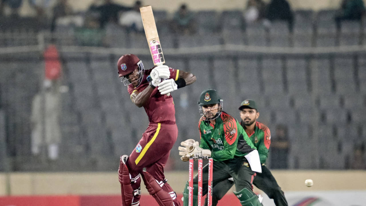 Justin Greaves resisted but had to walk back for 15, Bangladesh vs West Indies, 3rd ODI, Dhaka, October 23, 2025
