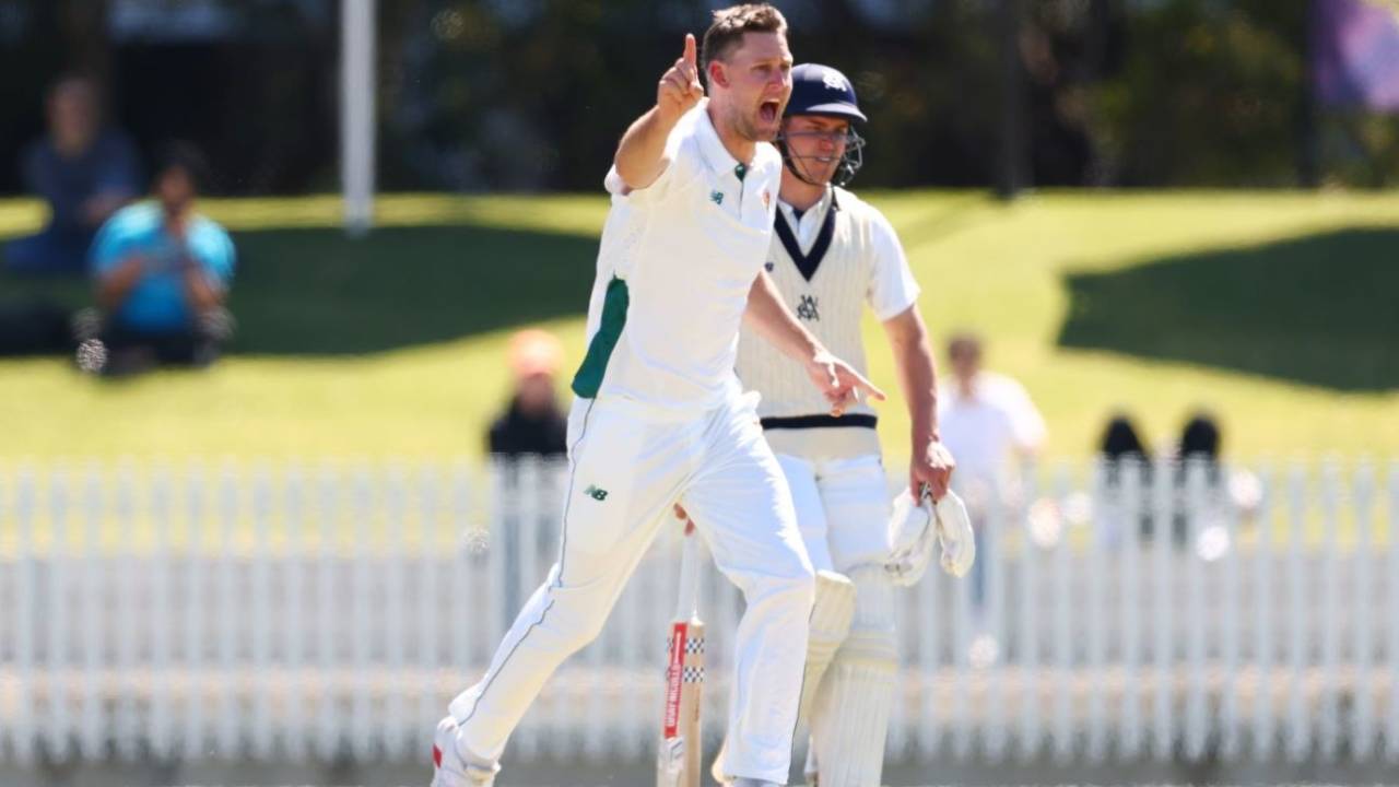 Beau Webster took a wicket on return, Victoria vs Tasmania, Melbourne, Sheffield Shield, October 28, 2025