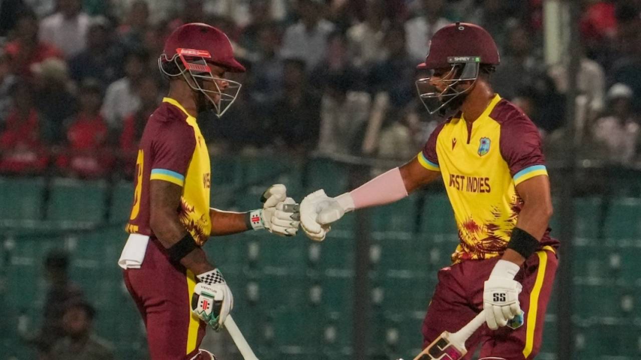 Shai Hope and Alick Athanaze put on a half-century stand, Bangladesh vs West Indies, 2nd T20I, Chattogram, October 29, 2025