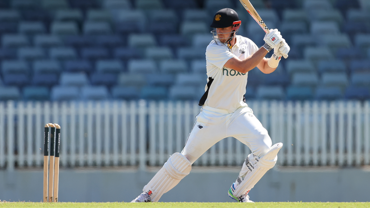 Cameron Green cuts the ball away, Western Australia vs South Australia, Sheffield Shield, WACA, October 31, 2025