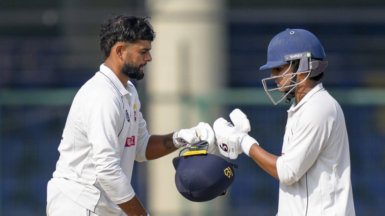 Sanat Sangwan and Arpit Rana hit centuries on the final day, Delhi vs Puducherry, Ranji Trophy 2025-26, 4th day, Delhi, November 4, 2025
