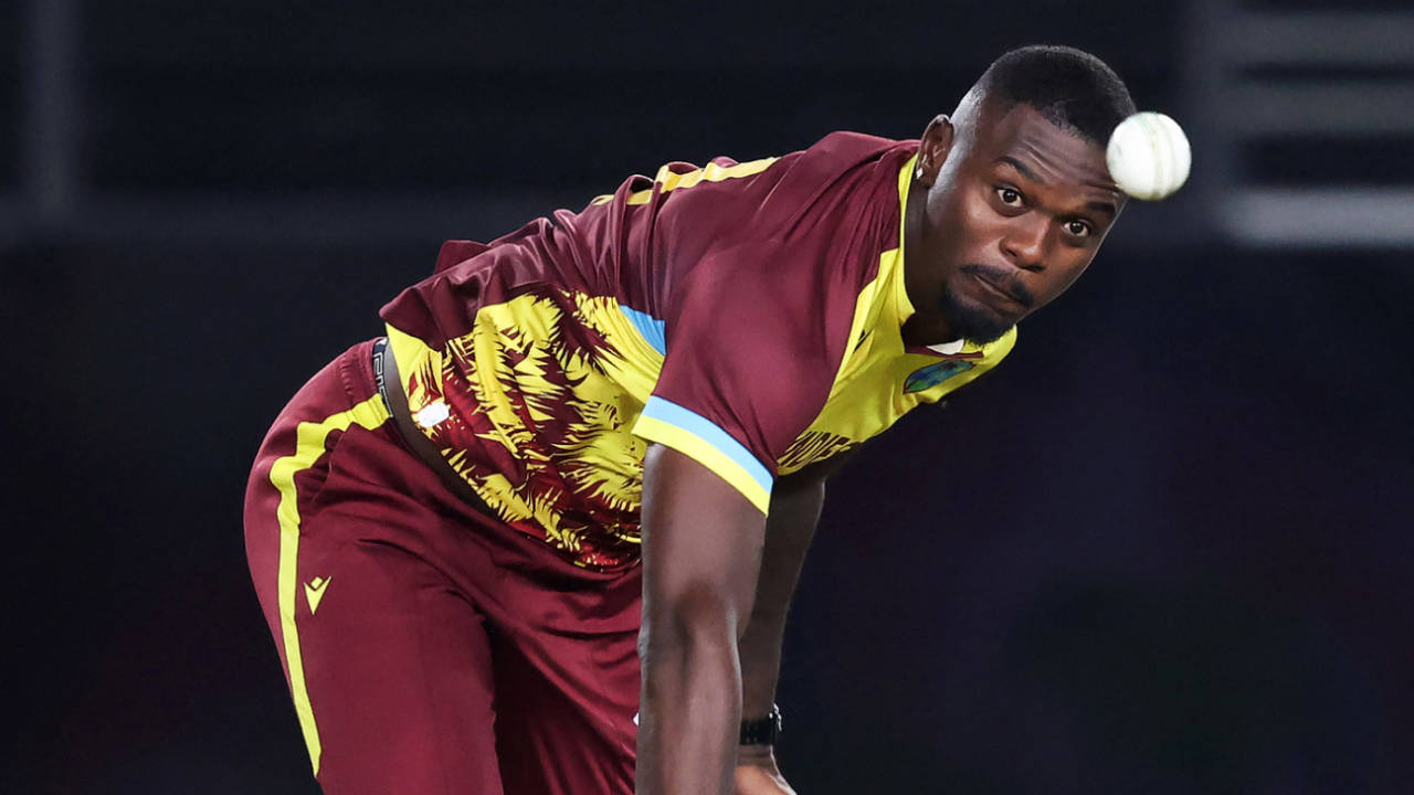 Jayden Seales helped trigger New Zealand's batting collapse, New Zealand vs West Indies, 1st T20I, Auckland, November 5, 2025
