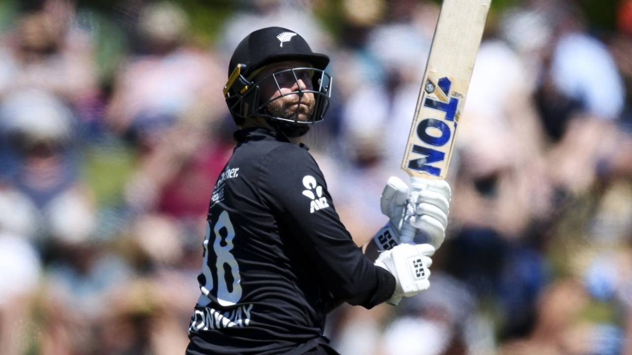 Devon Conway scored a quick 34-ball 56, New Zealand vs West Indies, 3rd T20I, Nelson, November 9, 2025