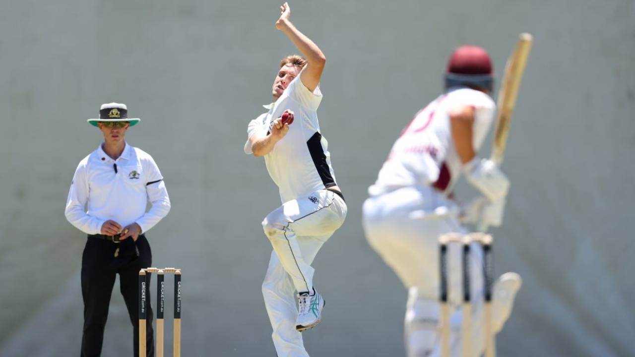 Cameron Green bowling to Marnus Labuschagne, Western Australia vs Queensland, Sheffield Shield, WACA ground, November 11, 2025
