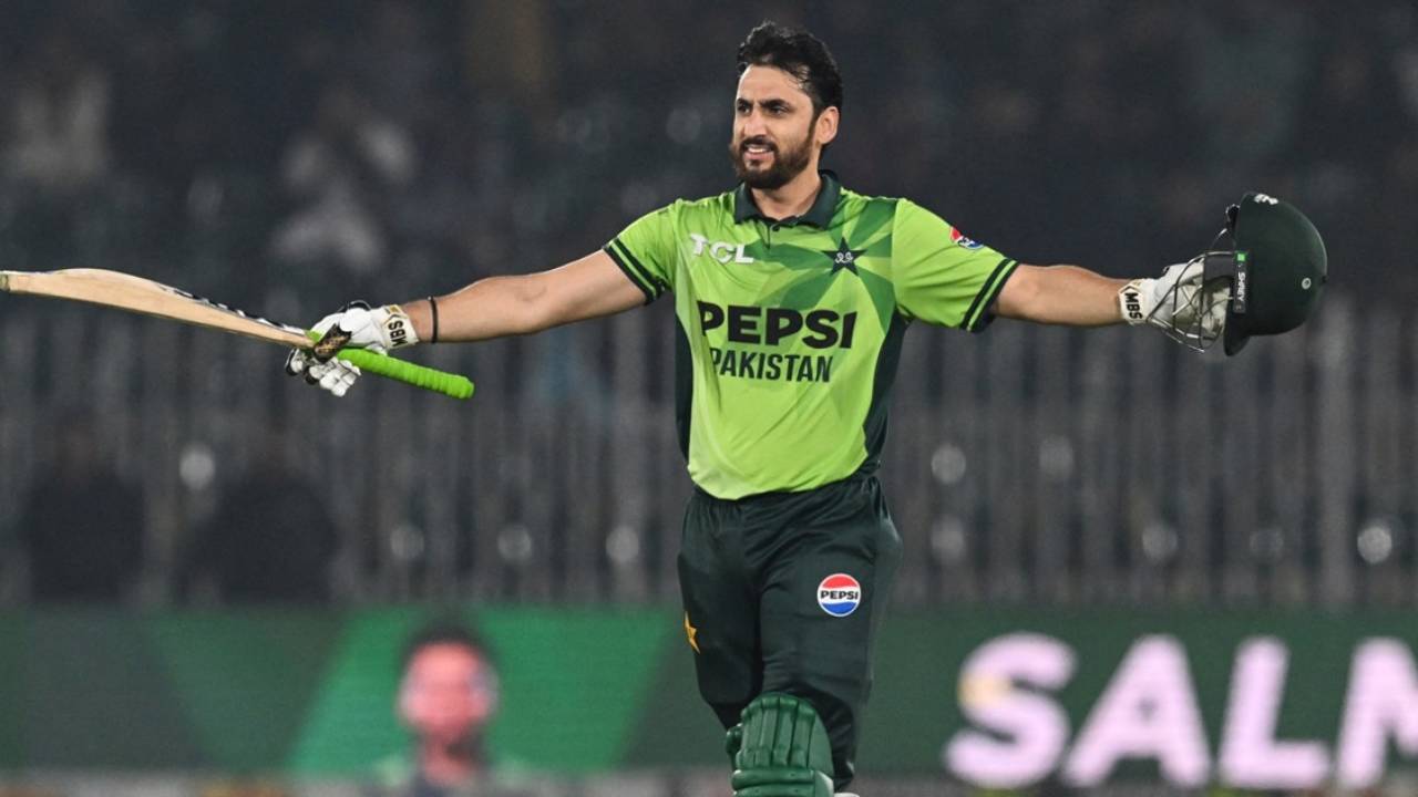 Salman Agha got to his century in just 83 balls, Pakistan vs Sri Lanka, 1st ODI, Rawalpindi, November 11, 2025