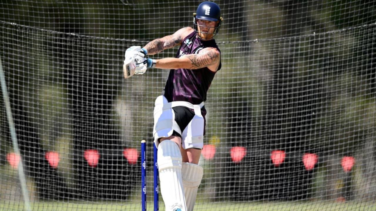 Ben Stokes trains at Lilac Hill in Perth