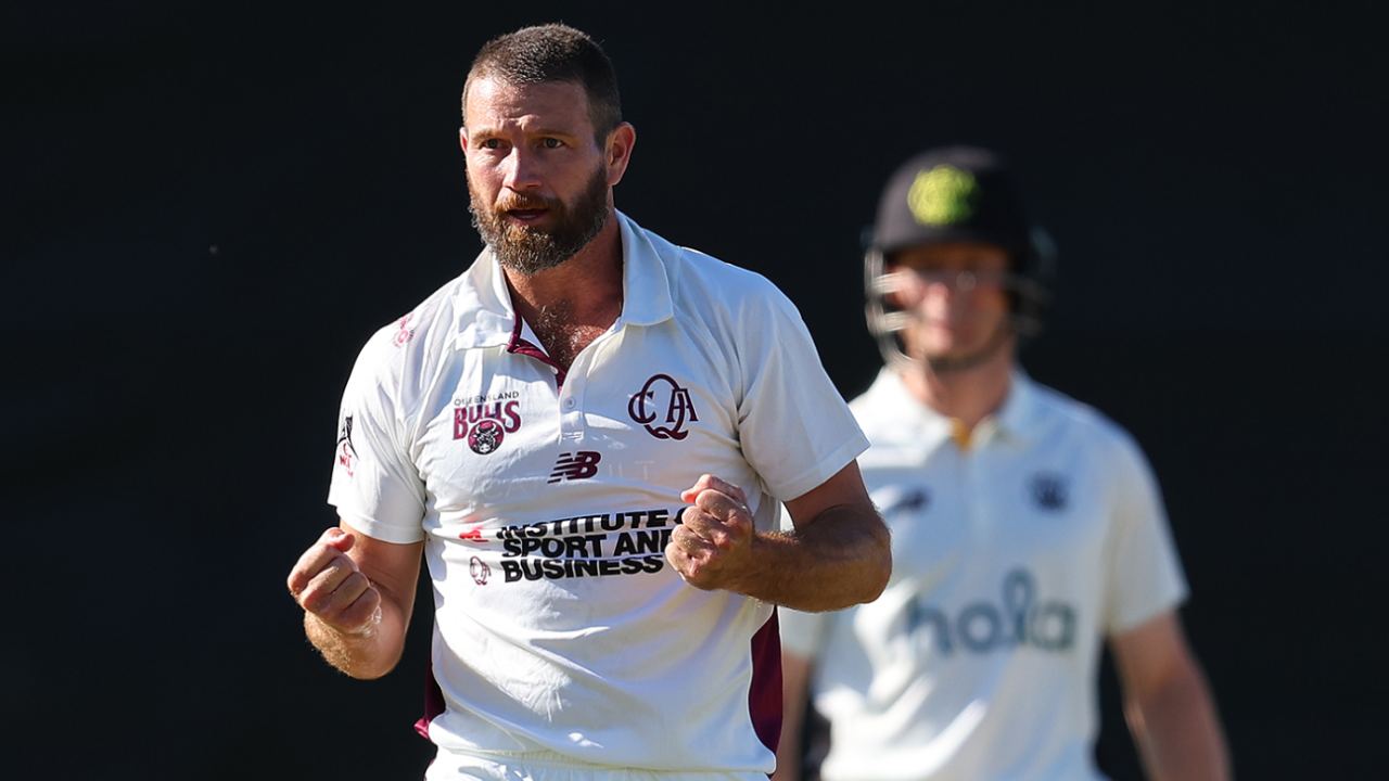 Michael Neser trapped Hilton Cartwright lbw, Western Australia vs Queensland, Sheffield Shield, WACA, November 12, 2025