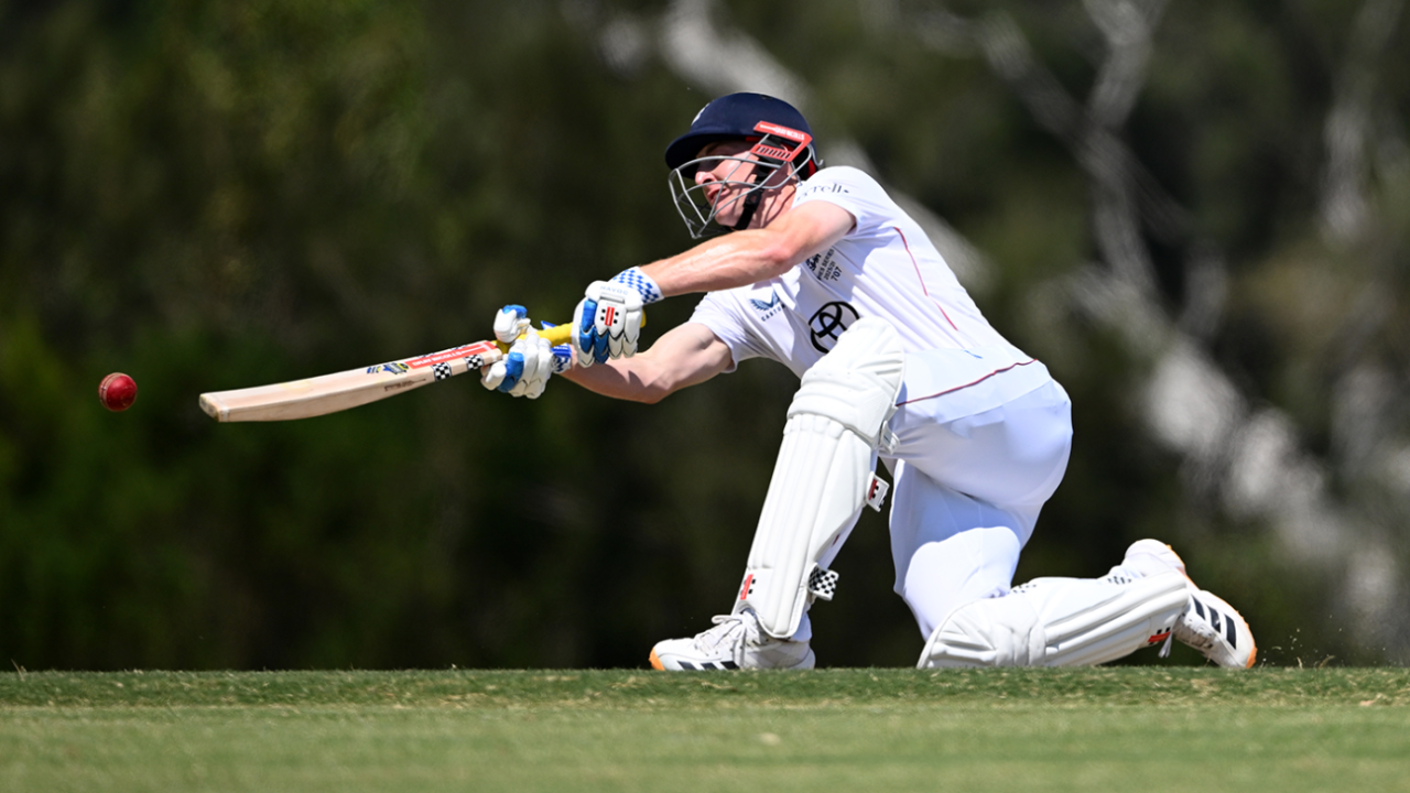 Harry Brook shapes to scoop, England vs England Lions, Tour match, Lilac Hill, November 14, 2025