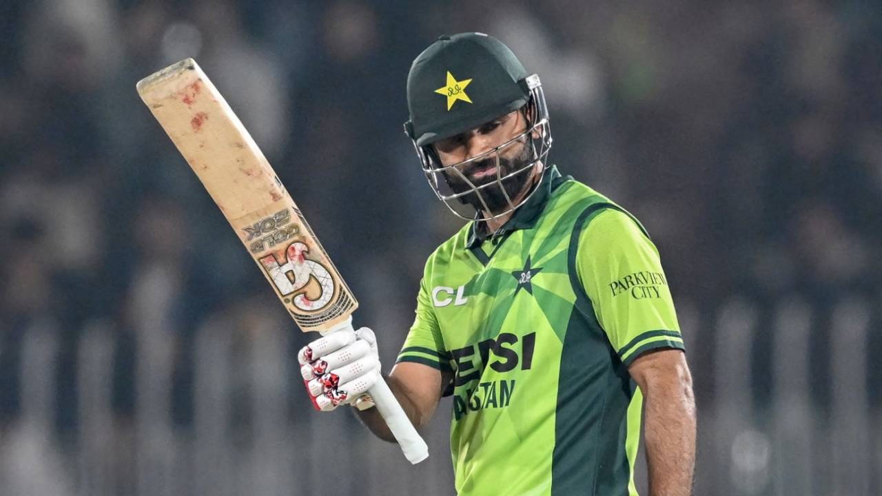 Fakhar Zaman celebrates his half-century, Pakistan vs Sri Lanka, 2nd ODI, Rawalpindi, November 14, 2025
