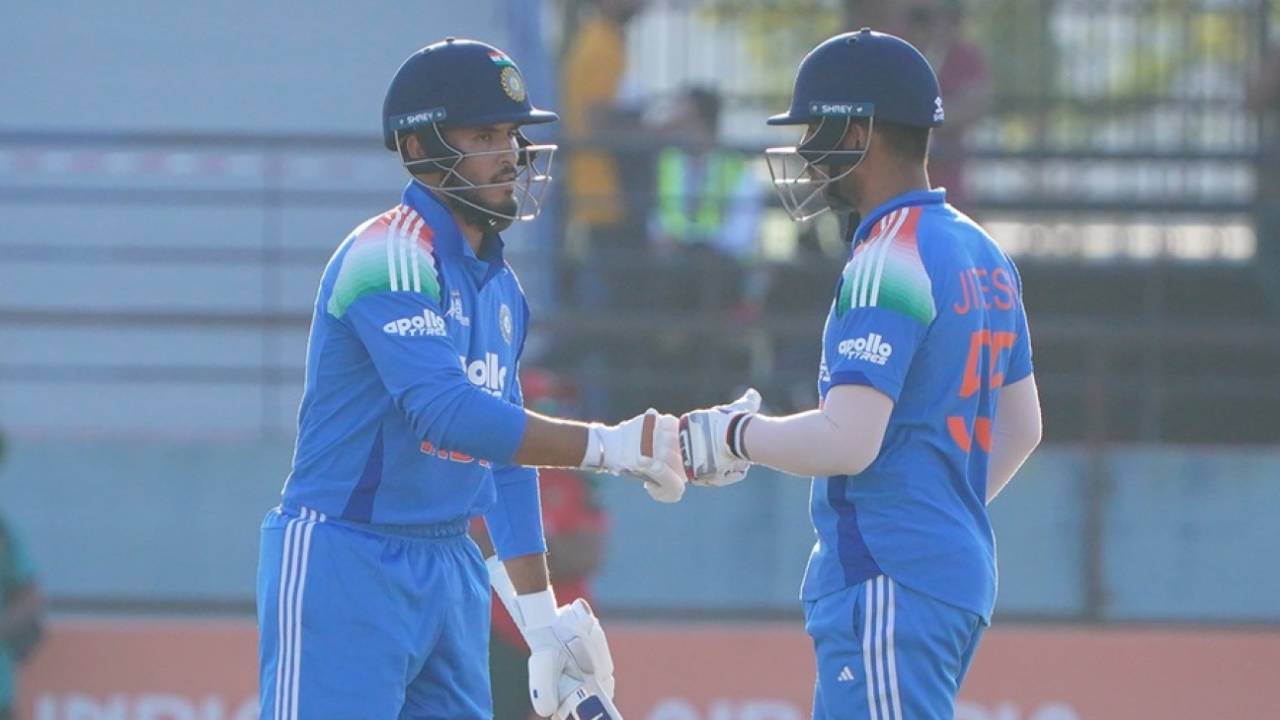 Nehal Wadhera and Jitesh Sharma added 52 together, India A vs Bangladesh A, Rising Stars T20 Asia Cup, Doha, November 21, 2025