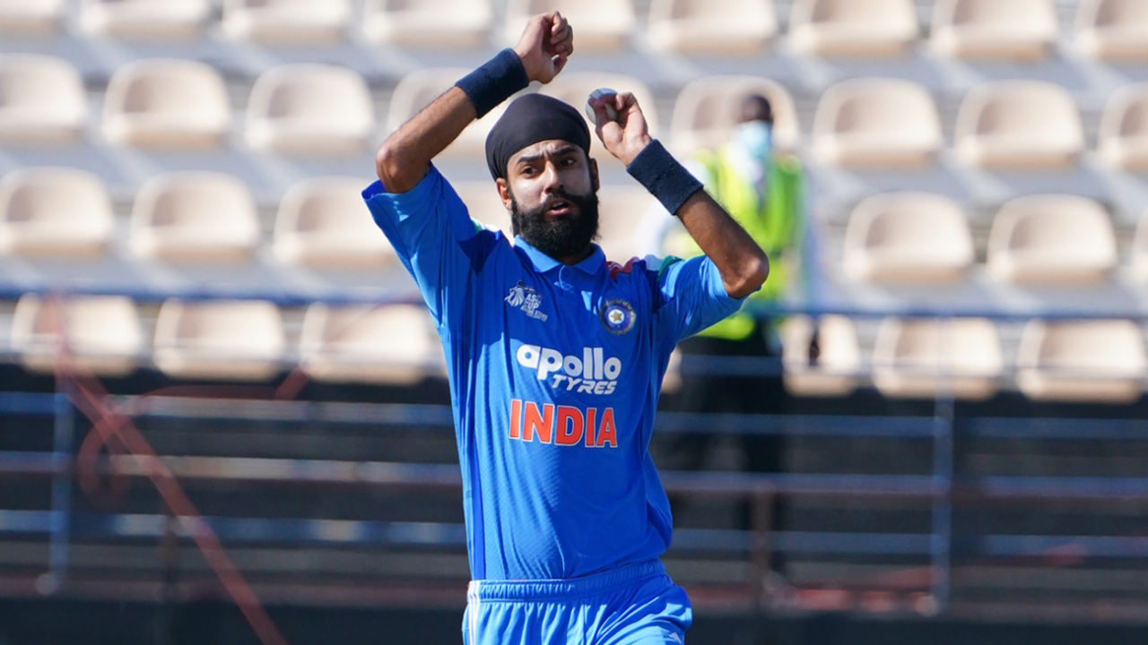 Gurjapneet Singh in action for India A, India A vs Bangladesh A, Rising Stars T20 Asia Cup, Doha, November 21, 2025