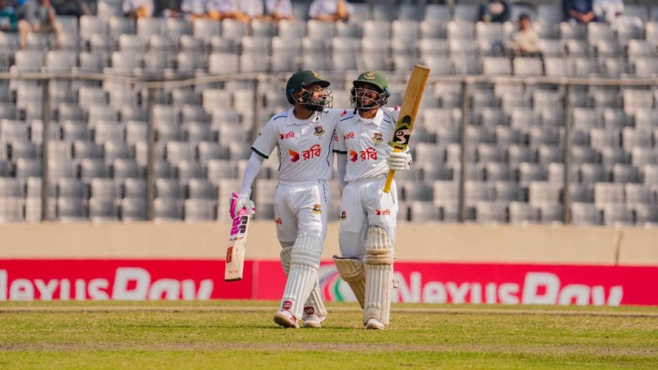 Mushfiqur Rahim and Mominul Haque put up a century stand, Bangladesh vs Ireland, 2nd Test, Dhaka, 4th day, November 22, 2025
