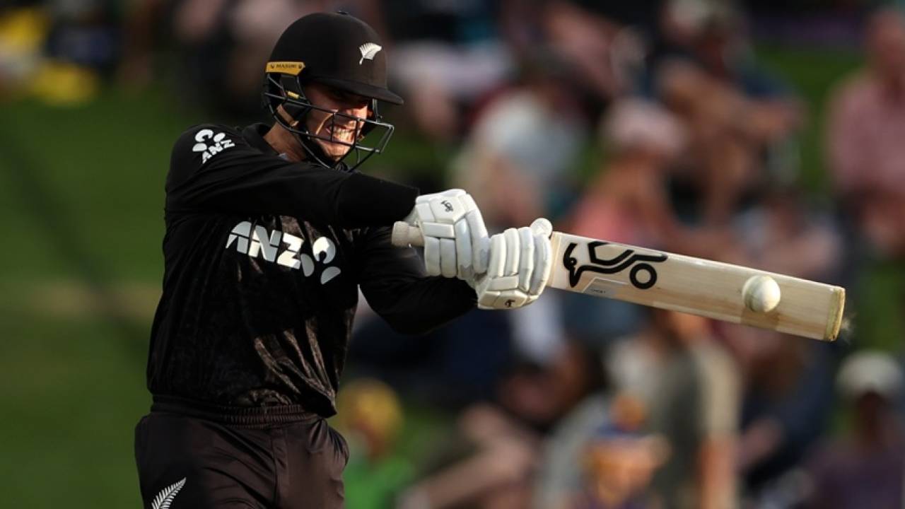 Mark Chapman made a half-century, New Zealand vs West Indies, 3rd ODI, Hamilton, November 22, 2025