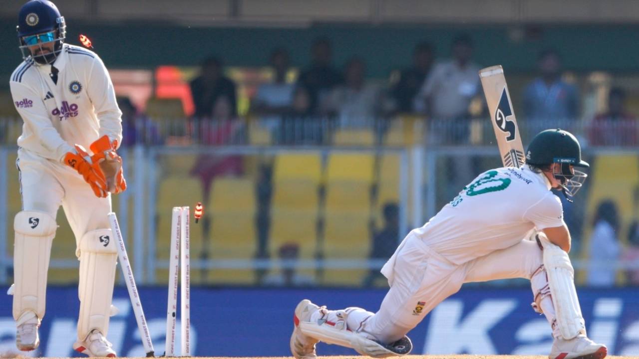 Tristan Stubbs was dismissed for 94, India vs South Africa, 2nd Test, Guwahati, 4th day, November 25, 2025