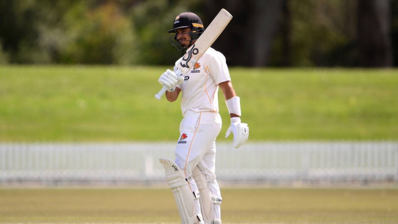 Muhammad Abbas marked his return from injury with a half-century, New Zealand XI vs West Indians, Tour Match, Lincoln, November 27, 2025