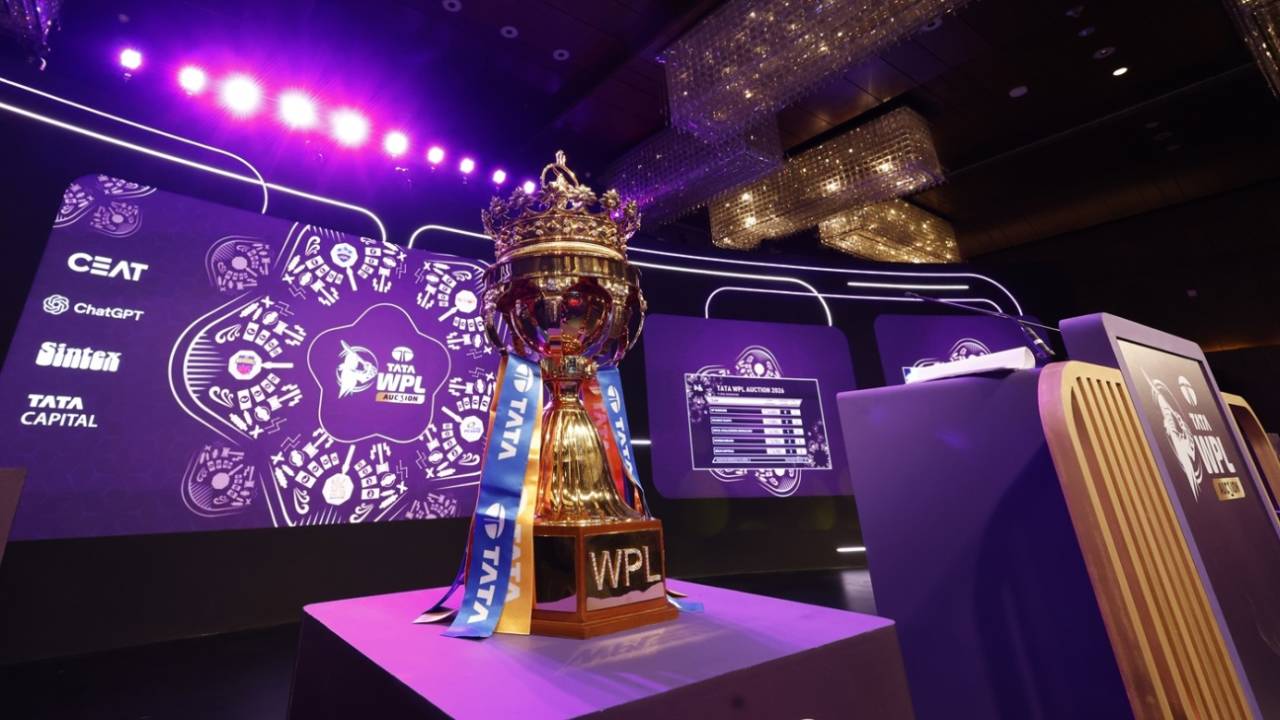 The WPL 2026 trophy in all its glory, Delhi, November 27, 2025