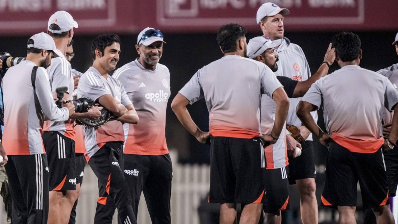 Gautam Gambhir and Sitanshu Kotak are all smiles during India's practice session, India vs South Africa, Ranchi, November 28, 2025